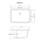 Ruvati 19"x13" Undermnt Bthrm Vanity Sink Wht Rectangular Ceramic W/ Overflow RVB0721 - alternate 3